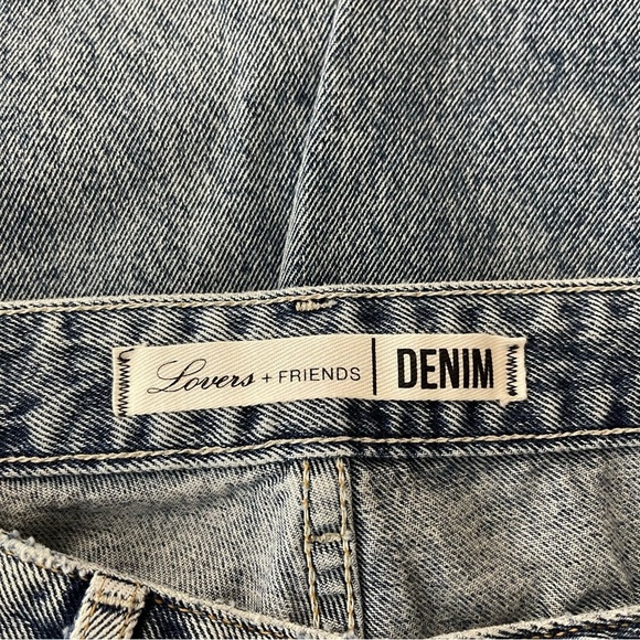 Lovers and Friends Logan Distressed Cropped Raw Edge Denim in Lost Hills preppy - Picture 10 of 16